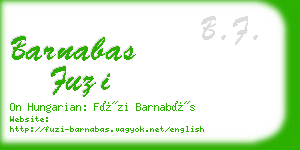 barnabas fuzi business card